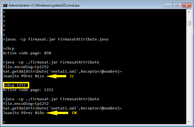 Use code page 1252 for a Java program