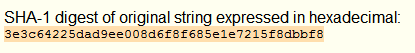 Digest in hex