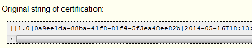 TFD original string of certification