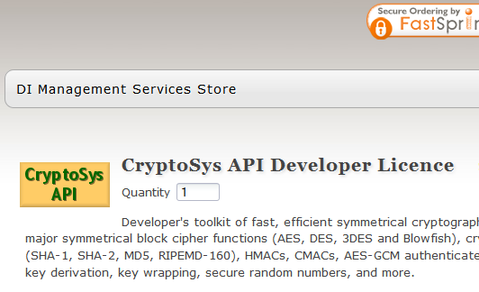 Select quantity of CryptoSys API