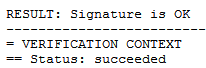 RESULT: Signature is OK